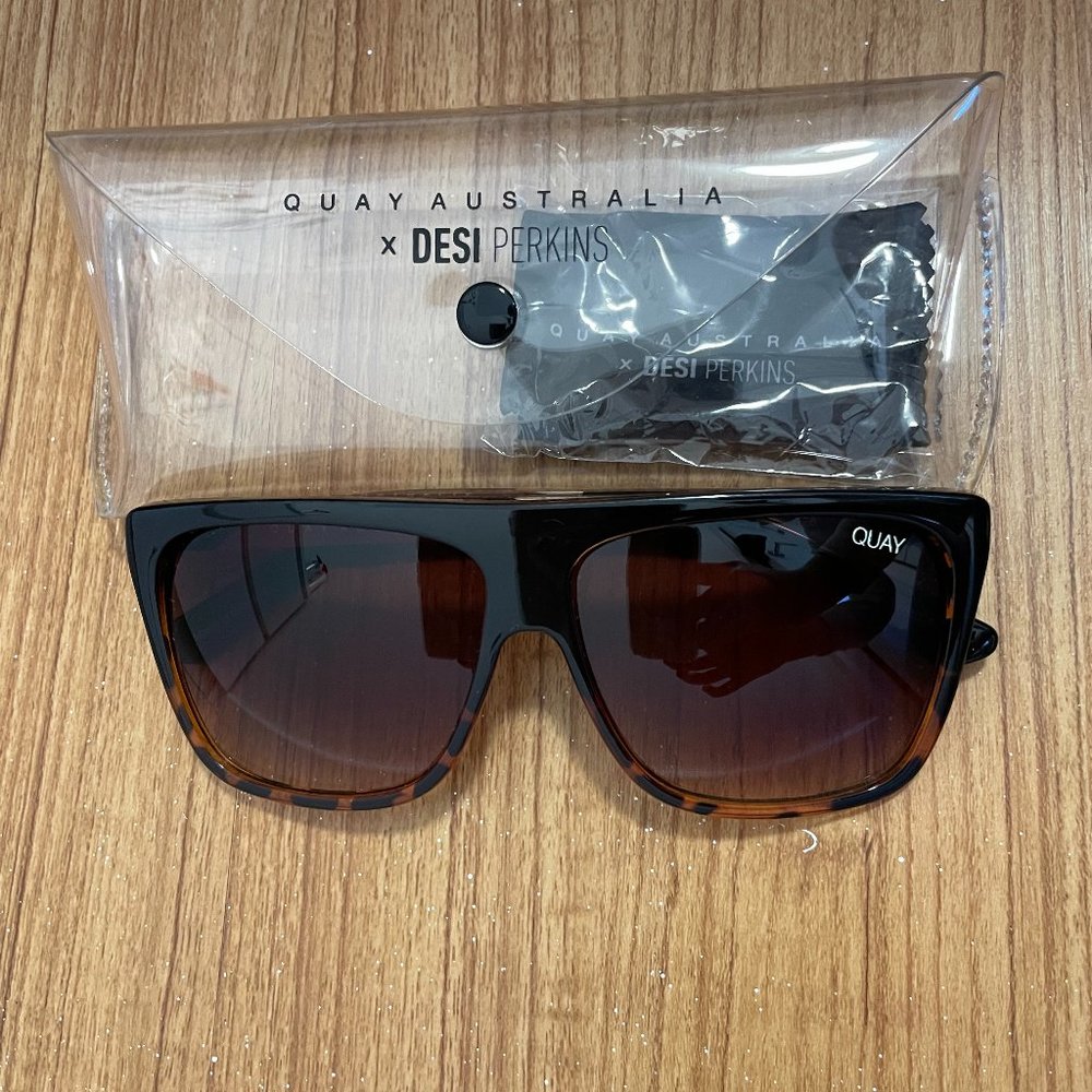 Quay Australia x Desi Perkins On the Low II OTLII Tortoise Sunglasses